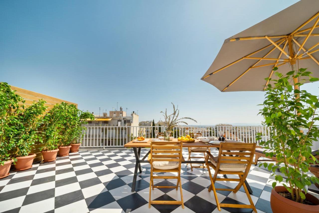 Luxurious Apartment With Big Sea View Terrace - Central Location Athene Buitenkant foto